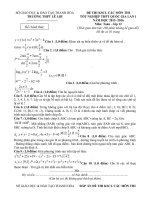 Tải Đề thi thử THPT Quốc gia năm 2016 môn Toán trường THPT Lê Lợi, Thanh Hóa (Lần 1) - Đề thử đại học 2016 môn Toán có đáp án