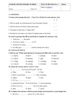 Tải Đề kiểm tra 1 tiết lần 3 môn tiếng Anh lớp 6 năm học 2018 - 2019 trường THCS Linh Huỳnh, Kiên Giang - Đề kiểm tra 45 phút lớp 6 môn tiếng Anh có đáp án và ma trận