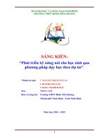 Sáng kiến kinh nghiệm, SKKN - Phát triển kỹ năng nói cho học sinh thông qua phương pháp dạy học theo dự án