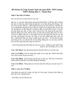 Tải Đề thi học kì 2 lớp 10 môn Ngữ văn năm 2018 - 2019 trường THPT Hoằng Hóa 3 - Thanh Hoá - Đề thi Ngữ văn lớp 10 học kì 2