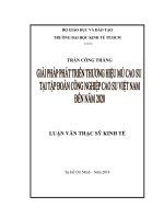 (Luận văn thạc sĩ) giải pháp phát triển thương hiệu mủ cao su tại tập đoàn công nghiệp cao su việt nam đến năm 2020 