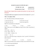 Tải Đề thi Hóa học kì 2 lớp 8 năm 2020 - Đề 10 - Đề kiểm tra Hóa 8 học kì 2 có đáp án