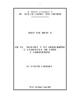 (Luận văn thạc sĩ) chất lượng dịch vụ vận tải hàng không của vasco và sự thỏa mãn của khách hàng 