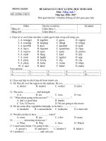 Tải Đề thi chọn học sinh giỏi lớp 7 cấp huyện môn tiếng Anh năm học 2016-2017 có đáp án - Đề ôn thi học kì 1 môn tiếng Anh lớp 7