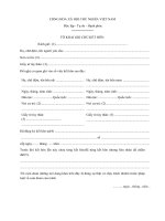 Tải Mẫu tờ khai ghi chú đăng ký kết hôn - HoaTieu.vn