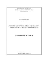 (Luận văn thạc sĩ) phân tích lợi ích và chi phí của điện hạt nhân trường hợp dự án điện hạt nhân ninh thuận 