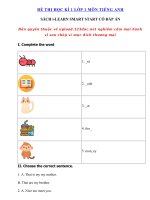 Tải Đề thi tiếng Anh lớp 1 học kì 1 i-learn Smart Start năm 2020 số 3 - Đề thi học kì 1 môn tiếng Anh sách i-Learn Smart Start 1 có đáp án