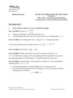 Đề thi và đáp án tốt nghiệp THPT Toán 2013-2014