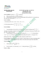 Đề thi thử đại học lần 3 trường THPT chuyên Nguyễn Huệ-Hà Nội năm 2014