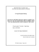 (Luận văn thạc sĩ) ứng dụng mô hình ohlson trong nghiên cứu đến các yếu tố ảnh hưởng đến cổ phiếu niêm yết tại thị trường chứng khoán việt nam  