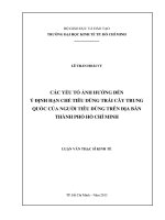 (Luận văn thạc sĩ) các yếu tố ảnh hưởng đến ý định hạn chế tiêu dùng trái cây trung quốc của người tiêu dùng trên địa bàn thành phố hồ chí minh 