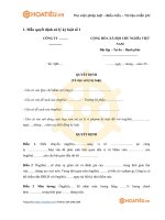 Tải Mẫu quyết định xử lý kỷ luật - HoaTieu.vn