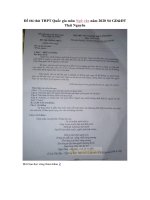 Tải Đề thi thử THPT Quốc gia môn Ngữ văn năm 2020 Sở GD&ĐT Thái Nguyên - Đề thi thử THPT Quốc gia môn Văn