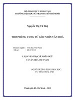 Thơ phùng cung từ góc nhìn văn hóa  