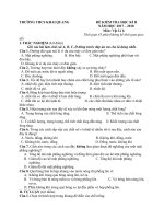 Đề kiểm tra HK 2 Môn Vật lí  lớp 6