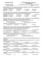 Tải Đề thi thử THPT Quốc gia năm 2017 môn Tiếng Anh có đáp án - Đề 50 - Đề thi thử Đại học môn Tiếng Anh năm 2017 có đáp án