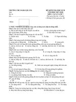 Đề kiểm tra HK 2 Môn Vật lí  lớp 7