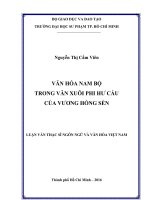 Văn hóa nam bộ trong văn xuôi phi hư cấu của vương hồng sển  