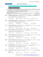 Chuyên đề 30  phương trình mặt phẳng   câu hỏi 