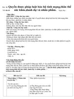 Bài 16: Quyền được pháp luật bảo hộ tính mạng,thân thể, sức khỏe, danh dự và nhân phẩm. - Tài nguyên - Trung tâm Thông tin - Thư viện điện tử