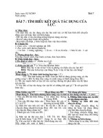 Tiết 78: BÀI 7 : TÌM HIỂU KẾT QUẢ TÁC DỤNG CỦA LỰC. - Tài nguyên - Trung tâm Thông tin - Thư viện điện tử