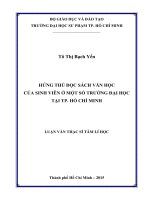 Hứng thú đọc sách văn học của sinh viên ở một số trường đại học tại tp  hồ chí minh  