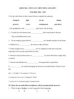 Tải Đề kiểm tra 1 tiết lần 2 môn Tiếng Anh lớp 9 năm học 2018 - 2019 - Kiểm tra 45 phút môn Tiếng Anh lớp 9 chương trình mới số 2