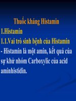 Bài giảng Dược lý học: Thuốc kháng Histamin