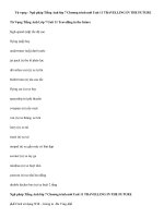 Tải Từ vựng - Ngữ pháp Tiếng Anh lớp 7 Chương trình mới Unit 11 TRAVELLING IN THE FUTURE - Để học tốt Tiếng Anh lớp 7 Unit 11