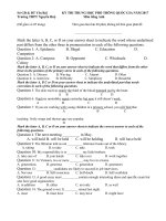 Tải Đề thi thử THPT Quốc gia năm 2017 môn Tiếng Anh Trường THPT Nguyễn Huệ, Yên Bái có đáp án - Đề thi Đại học môn Tiếng Anh năm 2017 có đáp án