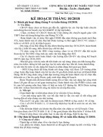 Kế hoạch tháng 10 năm học 2018-2019