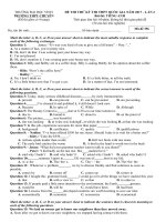 Tải Đề thi thử THPT Quốc gia năm 2017 môn Tiếng Anh trường THPT Chuyên Đại học Vinh có đáp án (Lần 2) - Thư viện Đề thi thử THPT Quốc gia năm 2017 môn Tiếng Anh
