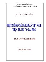 (Luận văn thạc sĩ) thị trường chứng khoán việt nam  thực trạng và giải pháp 