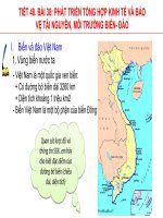 Tiết 48.Bai 38 Phat trien tong hop kinh te va bao ve tai nguyen moi truong bien  dao