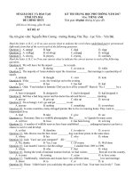 Tải Đề thi thử THPT Quốc gia năm 2017 môn Tiếng Anh trường THPT Hoàng Văn Thụ, Yên Bái có đáp án (1) - Đề thi thử Đại học môn Tiếng Anh năm 2017 có đáp án
