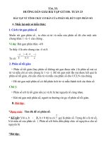 Tự chọn . tiết 34,35.HƯỚNG DẪN GIẢI BÀI TẬP GỬI HS. TUẦN 23