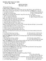 ĐỀ ÔN TẬP TRỰC TUYẾN ĐỊA LÍ 11-SỐ 02