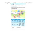 Tải Bài tập Tiếng Anh lớp 6 Chương trình mới Unit 7: TELEVISION - Bài tập Tiếng Anh 6 Thí điểm Unit 7