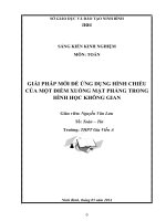 Sáng kiến kinh nghiệm, SKKN - GIẢI PHÁP MỚI TRONG ỨNG DỤNG HÌNH CHIẾU CỦA MỘT ĐIỂM XUỐNG MẶT PHẲNG TRONG CÁC BÀI TOÁN HÌNH HỌC KHÔNG GIAN