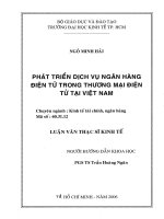 (Luận văn thạc sĩ) phát triển dịch vụ ngân hàng điện tử trong thương mại điện tử tại việt nam 