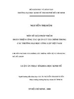 (Luận văn thạc sĩ) một số giải pháp nhằm hoàn thiện công tác quản lý tài chính trong các trường đại học công lập việt nam 