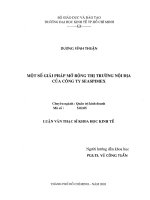 (Luận văn thạc sĩ) một số giải pháp mở rộng thị trường nội địa của công ty seaspimex  