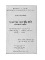 Thi pháp tiểu thuyết cửa biển của nguyên hồng  