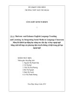 Sáng kiến kinh nghiệm, SKKN - Khuyến khích tạo động lực nâng cao việc dạy và học ngoại ngữ bằng cách kết hợp các phương tiện truyền thông xã hội trong giờ học ngoại ngữ