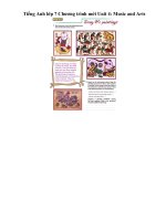 Tải Tiếng Anh lớp 7 Chương trình mới Unit 4: Music and Arts - Bài tập Tiếng Anh 7 Thí điểm Unit 4