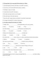 Tải Đề kiểm tra 15 phút môn tiếng Anh lớp 9 (Số 7) - Kiểm tra 15 phút tiếng Anh lớp 9