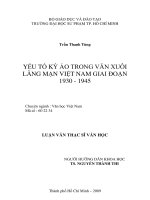 Yếu tố kỳ ảo trong văn xuôi lãng mạn việt nam giai đoạn 1930   1945  