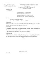 Tải Đề thi thử vào lớp 10 THPT môn Ngữ văn trường THCS Dân Hòa, Hà Nội năm 2016 - 2017 - Đề thi thử vào lớp 10 môn Ngữ văn có đáp án