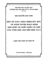 (Luận văn thạc sĩ) một số giải pháp nhằm đổi mới và hoàn thiện hoạt động sản xuất và xuất khẩu cà phê của tỉnh daklak đến năm 2010 