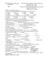 Tải Đề thi thử vào lớp 10 môn Tiếng Anh (Đề B) sở GD&ĐT Thanh Hóa năm học 2017-2018 (lần 3) - Đề ôn thi vào lớp 10 môn tiếng Anh